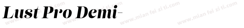 Lust Pro Demi字体转换